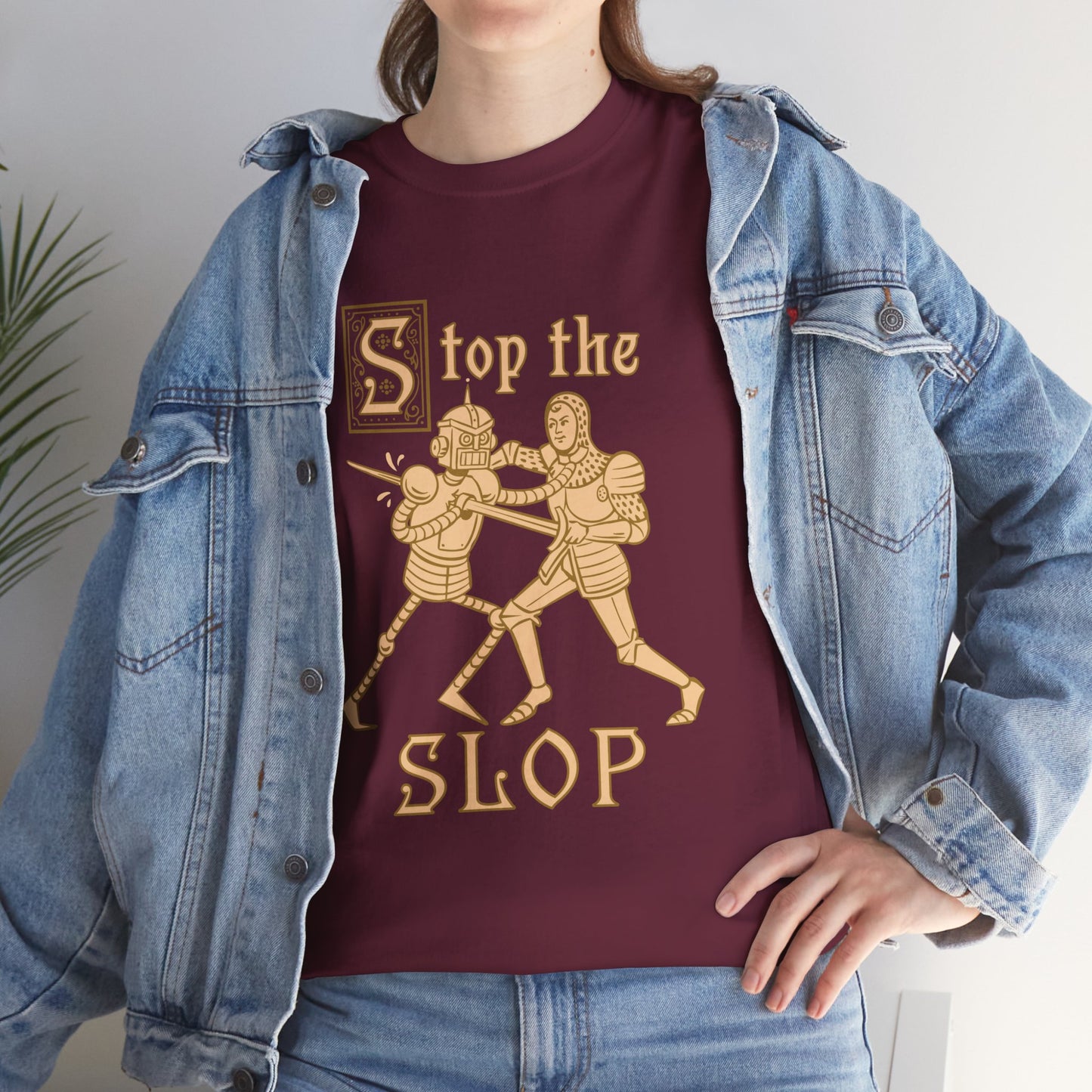 Stop The Slop (Borderless) - Unisex Heavy Cotton Tee
