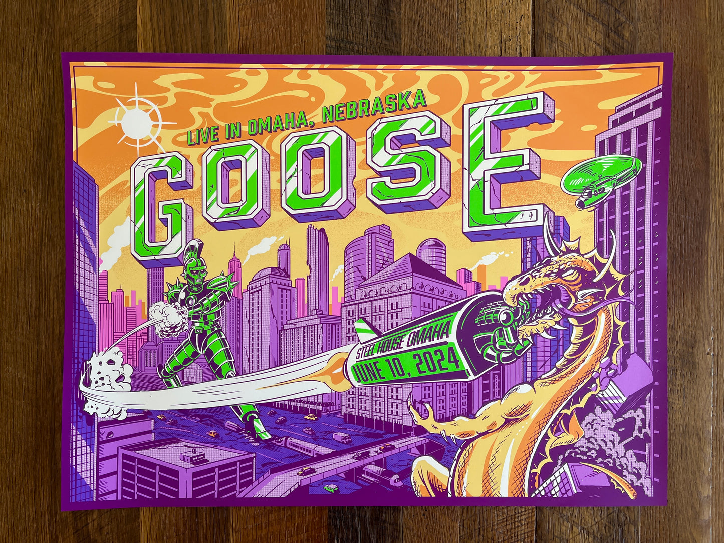 GOOSE - 18x24in Gig Poster - 6/10/2024 - Omaha, NE