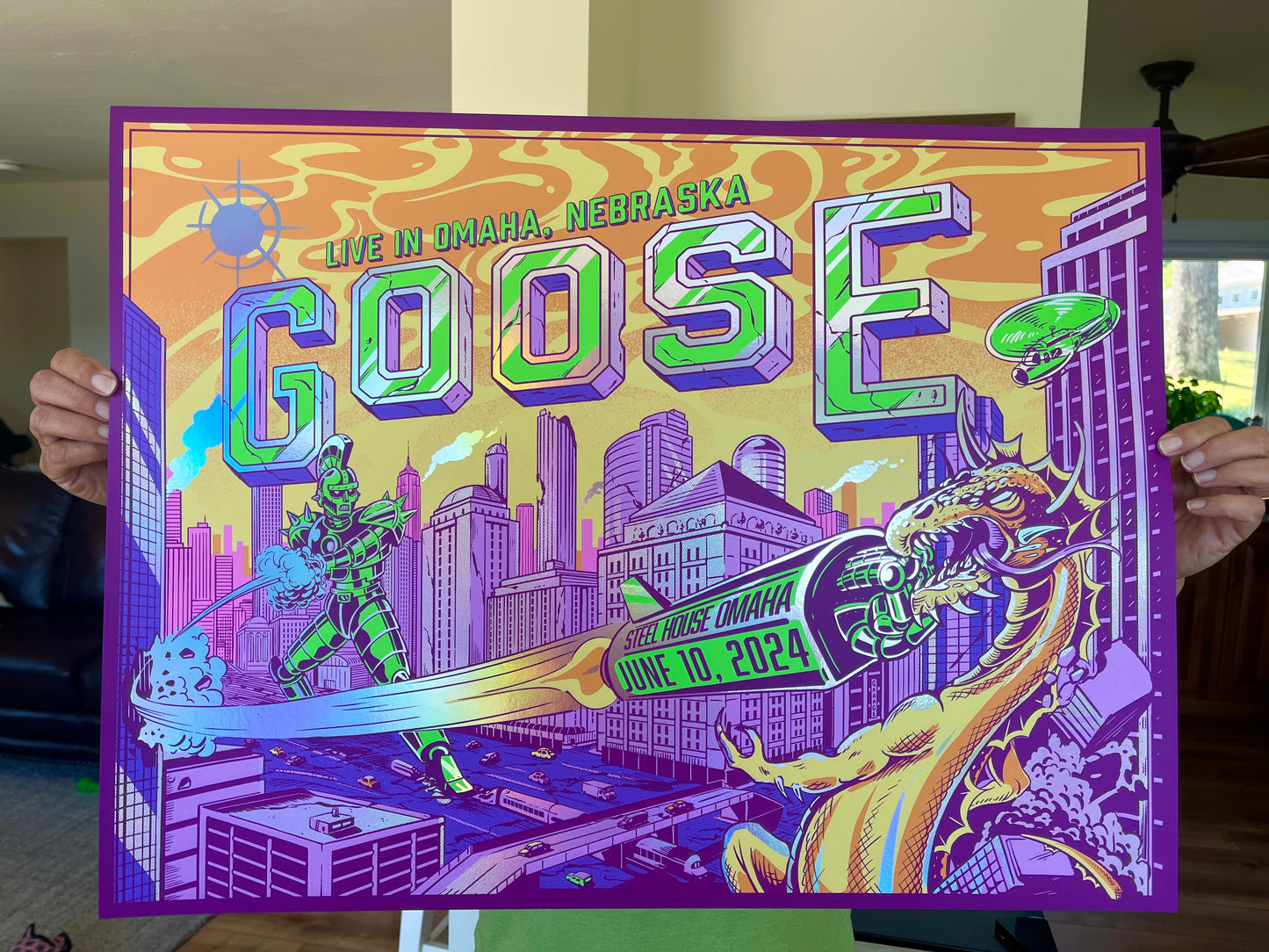 GOOSE - 18x24in Gig Poster - 6/10/2024 - Omaha, NE